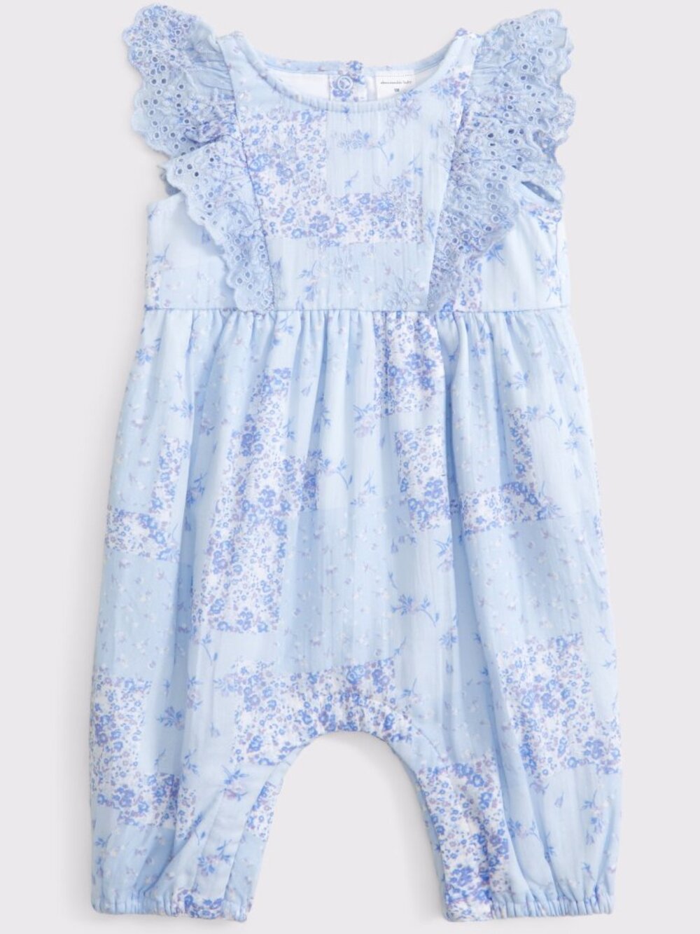 Gorgeous abercrombie kids fully lined baby flutter sleeve eyelet jumpsuit NWT